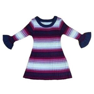 Gymboree Large Stripes (Pink, Purple, White) Dress, Size 0-3M